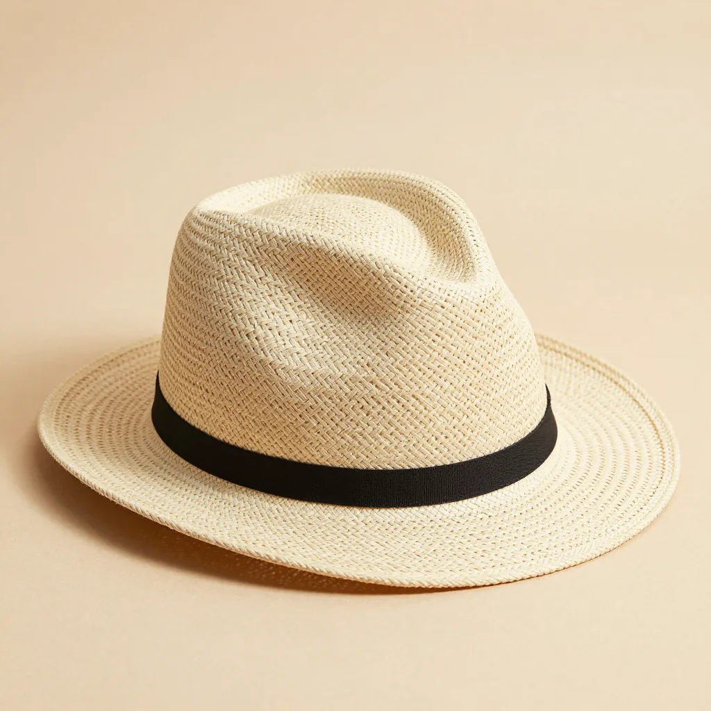 A fine tightly woven toquilla hat on a light background