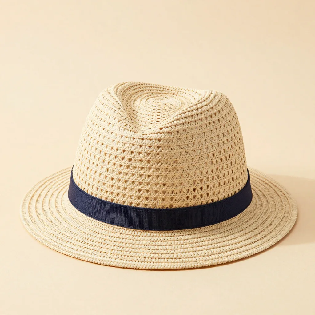 A kids toquilla hat on a light background